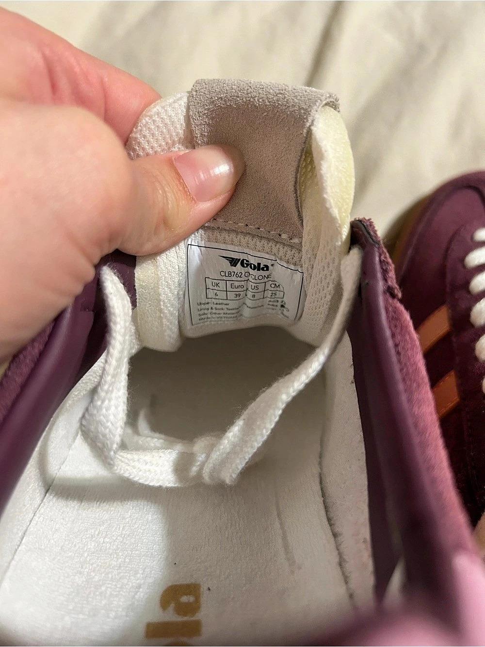 Gola Classics Women's Size 8 Cyclone Sneakers in windsor wine and terracotta - Picture 7 of 7